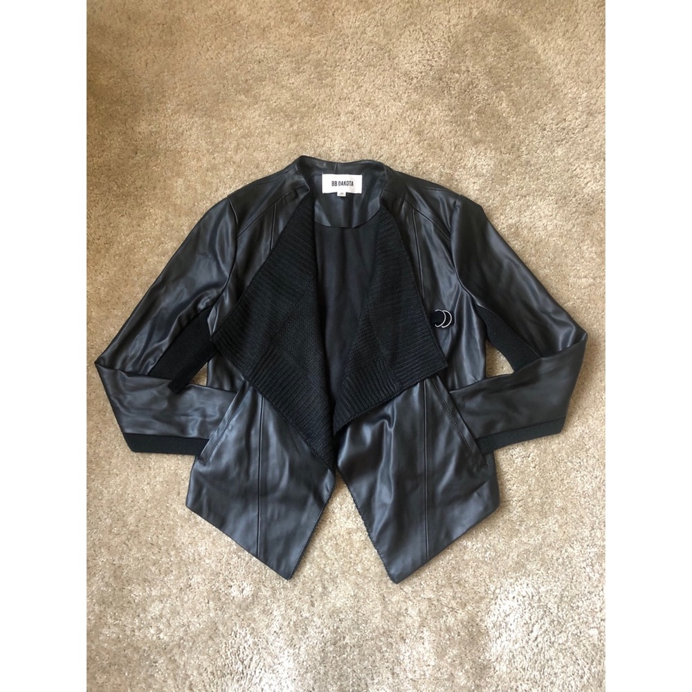 Bb Dakota Vegan Leather Waterfall Jacket